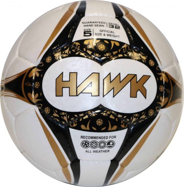 Football with Japanese microfibres PU, 100% hand-sewn, Brand Hawk ®