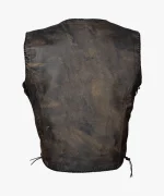 Hawk® Men’s Leather Motorbike Vest – Classic & Durable - Image 2